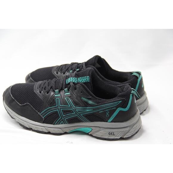 Asics Gel-Venture 8 Running Shoes Womens 9 Athletic Training 1012B230 Black Teal - Picture 3 of 7